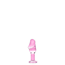 Plug Anal Gland en Verre Rose